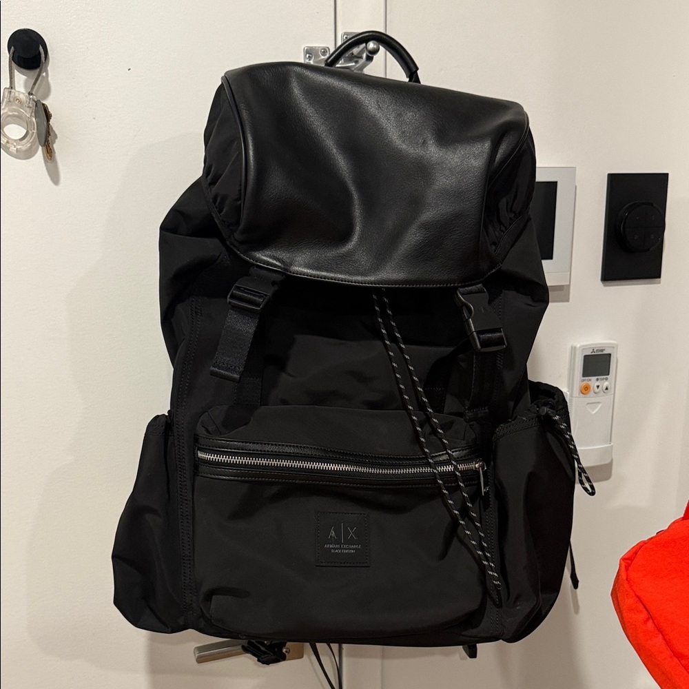 Armani Exchange Sleek Black Backpack
